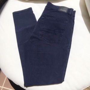 AE Navy Hi Rise Jegging
